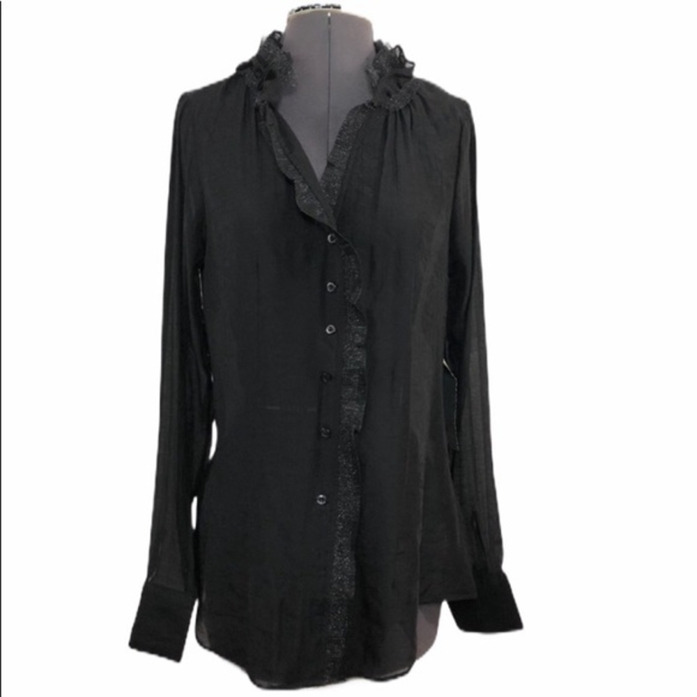 Love Stitch NWT Shimmer/Sheer Button Downโ Shirt L